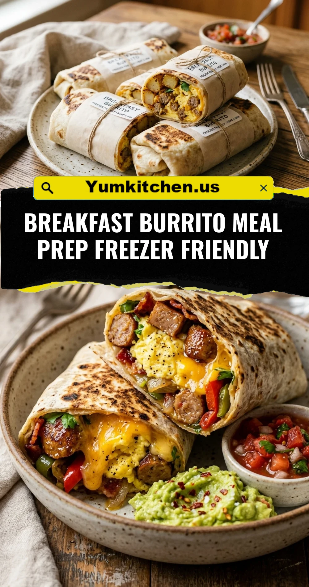 Breakfast Burrito Meal Prep Freezer Friendly