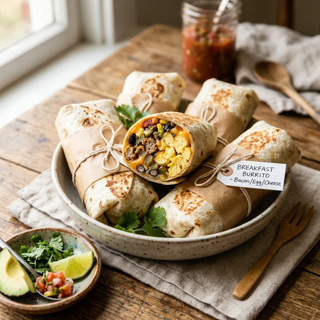 Breakfast Burrito Meal Prep Freezer Friendly