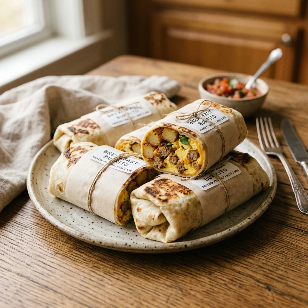 Breakfast Burrito Meal Prep Freezer Friendly