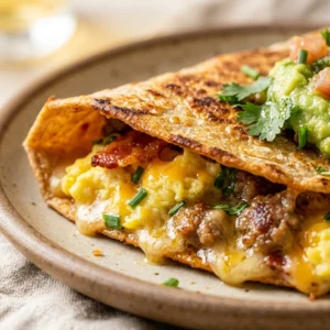 Breakfast Quesadilla High Protein 5 Minute