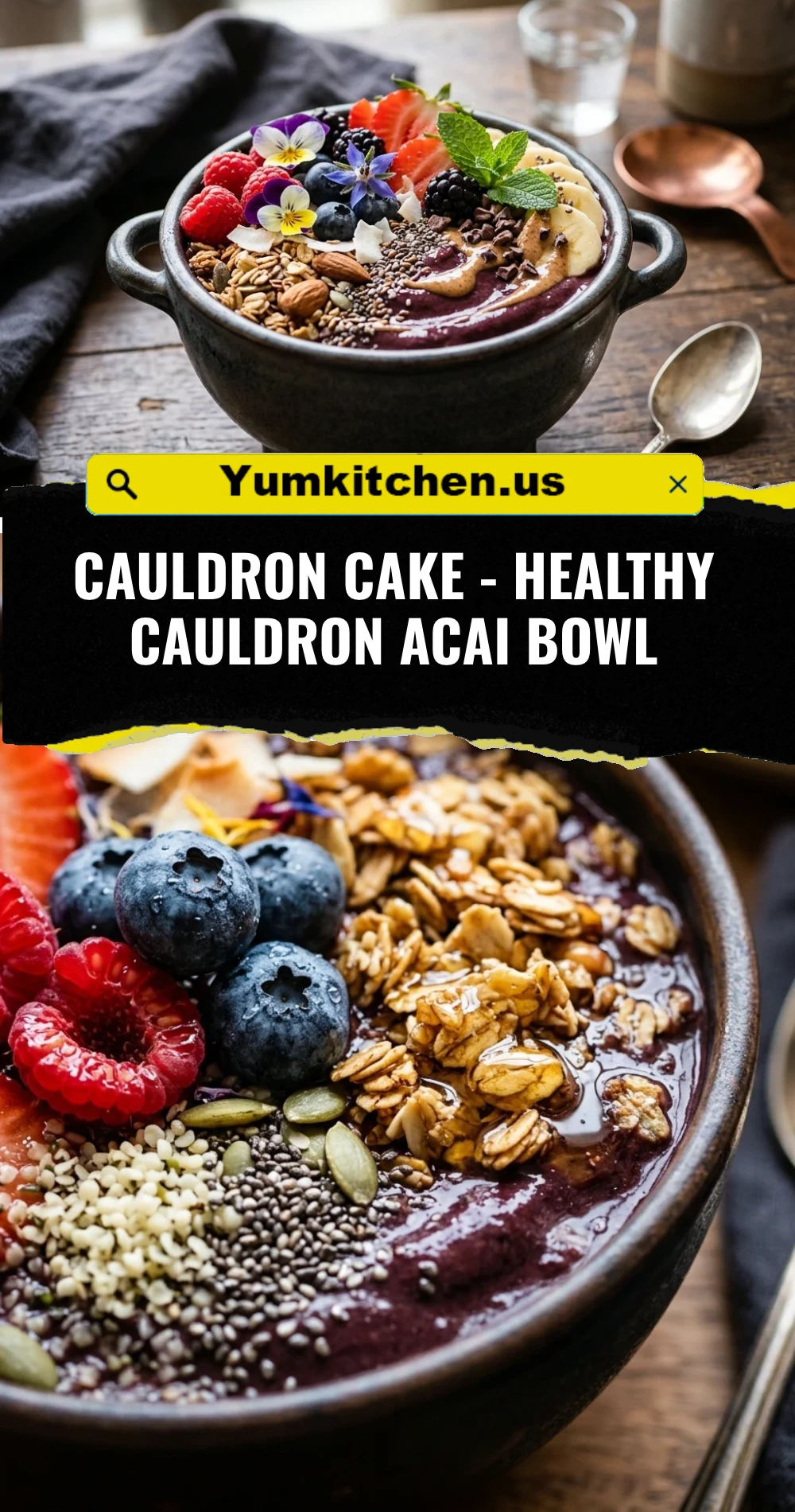Cauldron Cake - Healthy Cauldron Acai Bowl