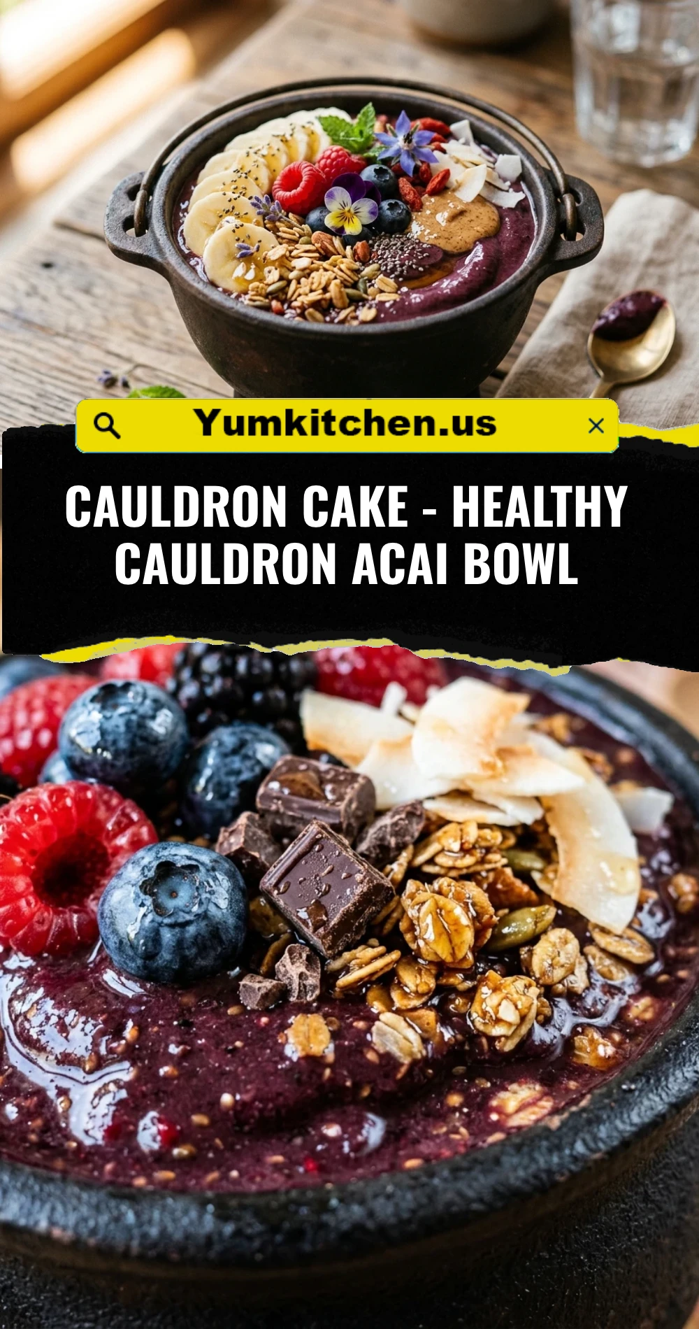 Cauldron Cake - Healthy Cauldron Acai Bowl