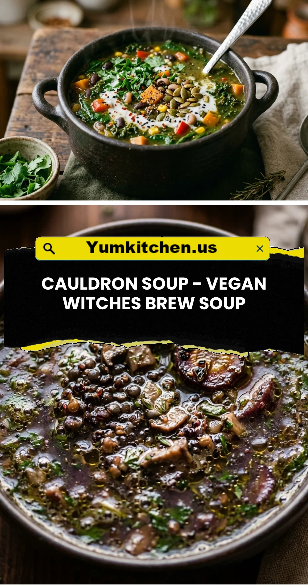 Cauldron Soup - Vegan Witches Brew Soup