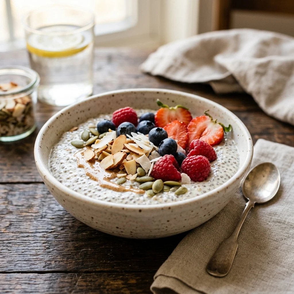 Chia Pudding Keto Breakfast High Protein