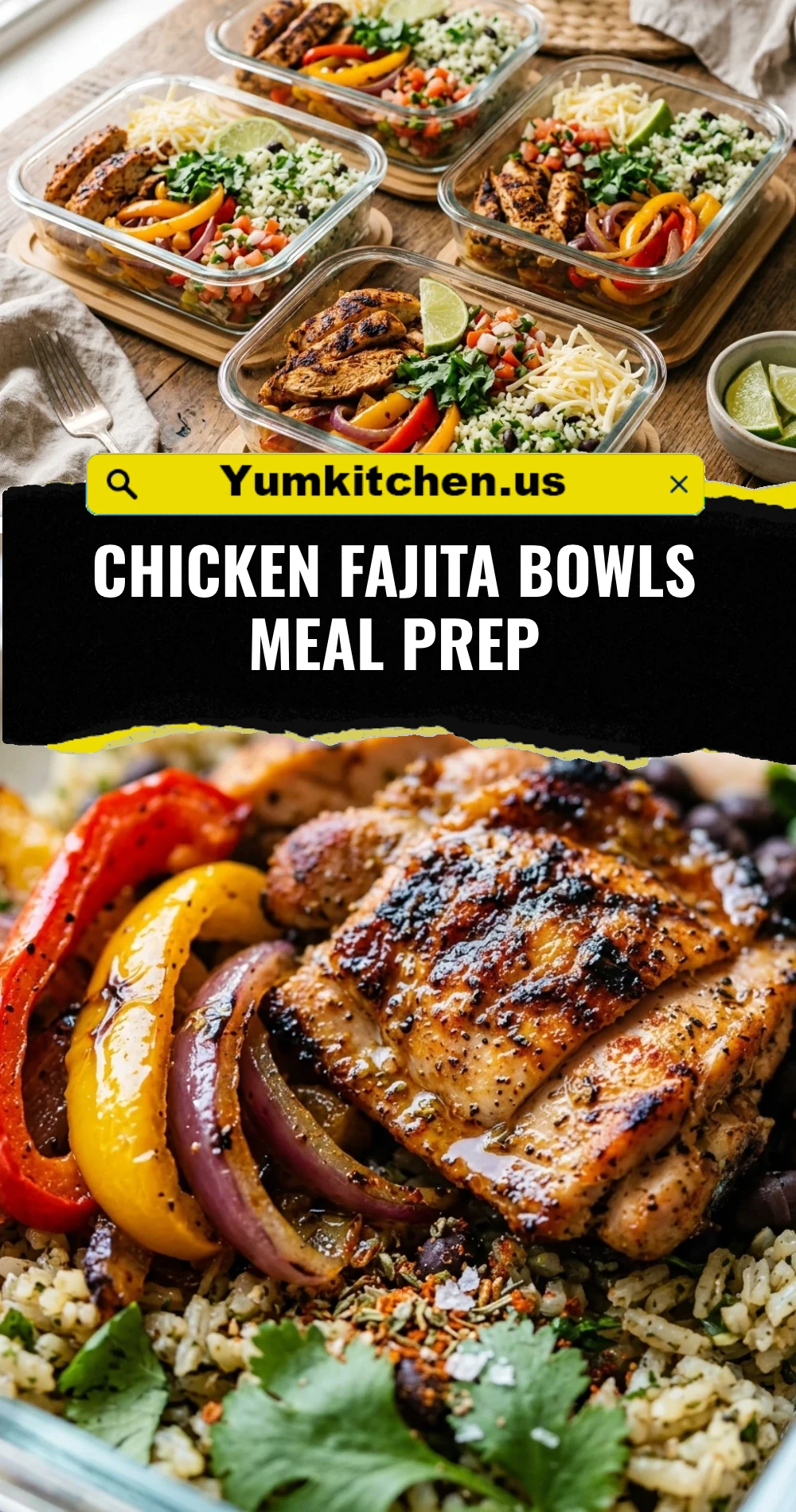 Chicken Fajita Bowls Meal Prep