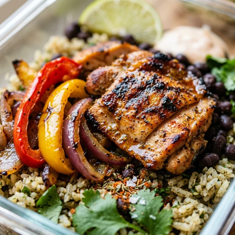 Chicken Fajita Bowls Meal Prep