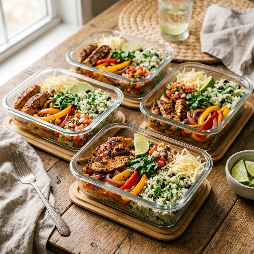 Chicken Fajita Bowls Meal Prep