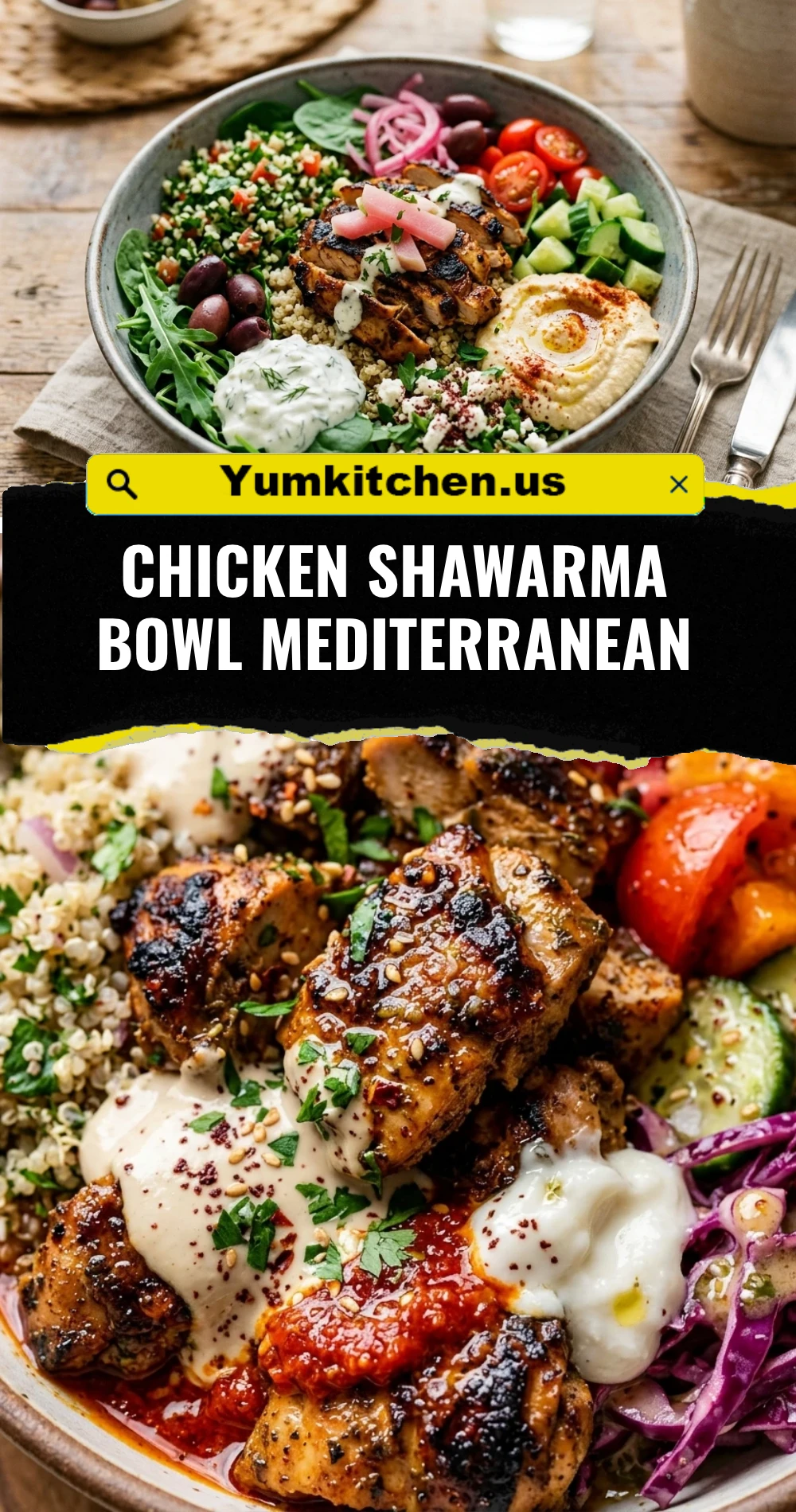 Chicken Shawarma Bowl Mediterranean