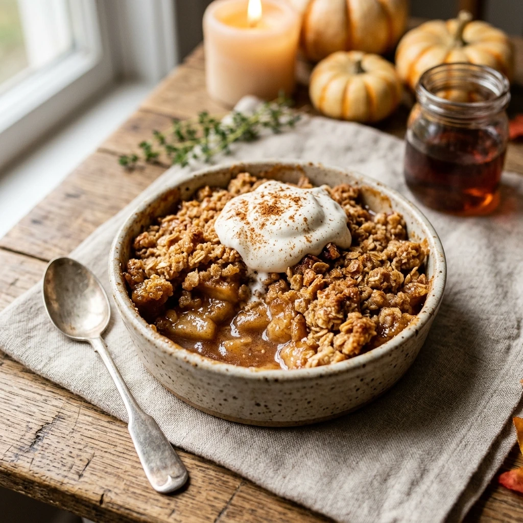 Cinnamon Apple Crumble - Fall Easy Dessert
