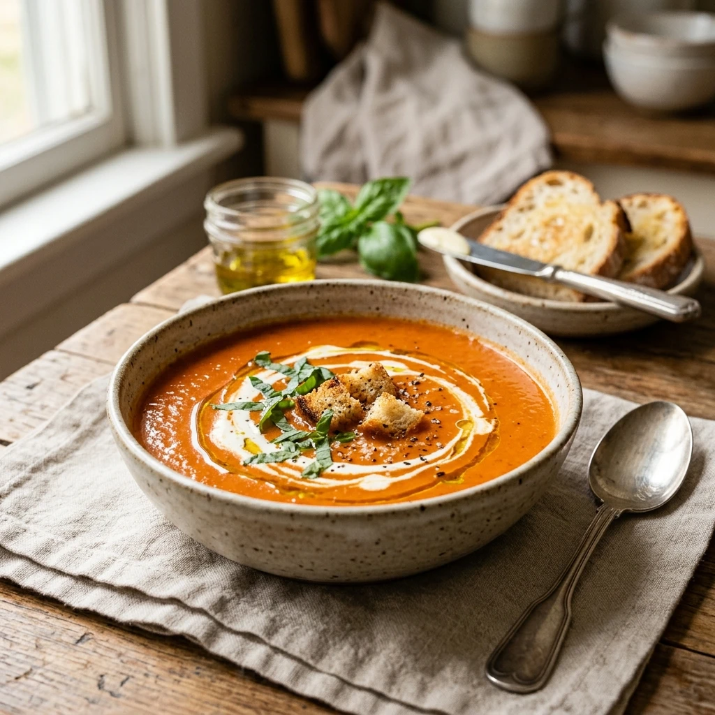 Creamy Tomato Basil Soup One Pot