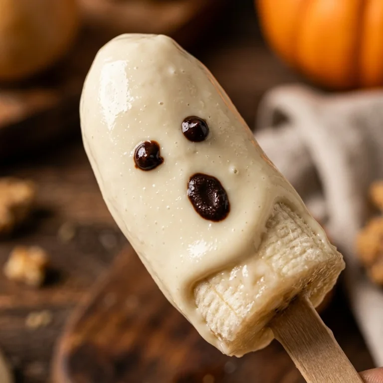 Easy Halloween Desserts For Kids - Vegan Ghost Banana Pops