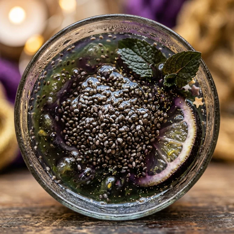 Fun Halloween Drinks - Witches Brew Chia Lemonade