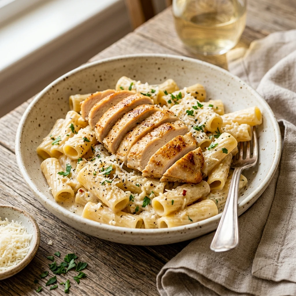 Garlic Parmesan Chicken Pasta My Family Begs For