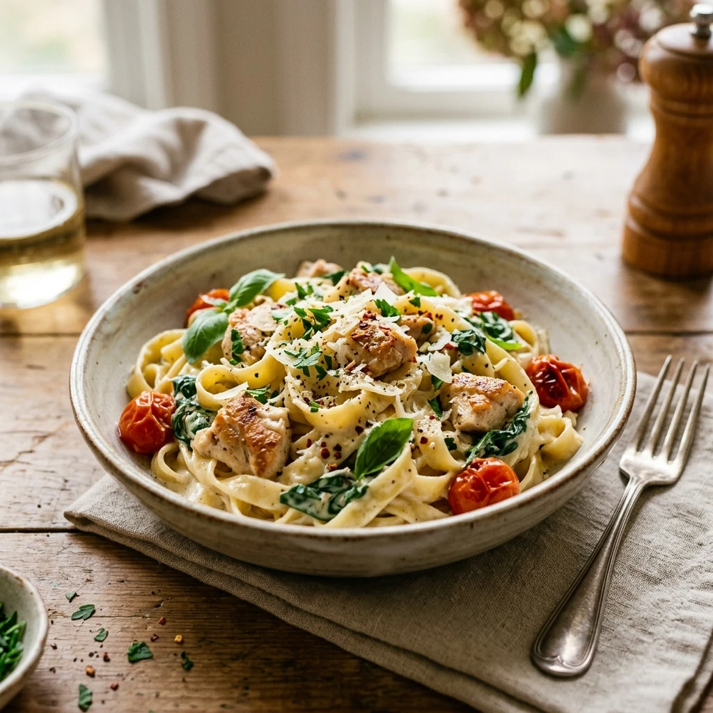 Garlic Parmesan Chicken Pasta My Family Begs For