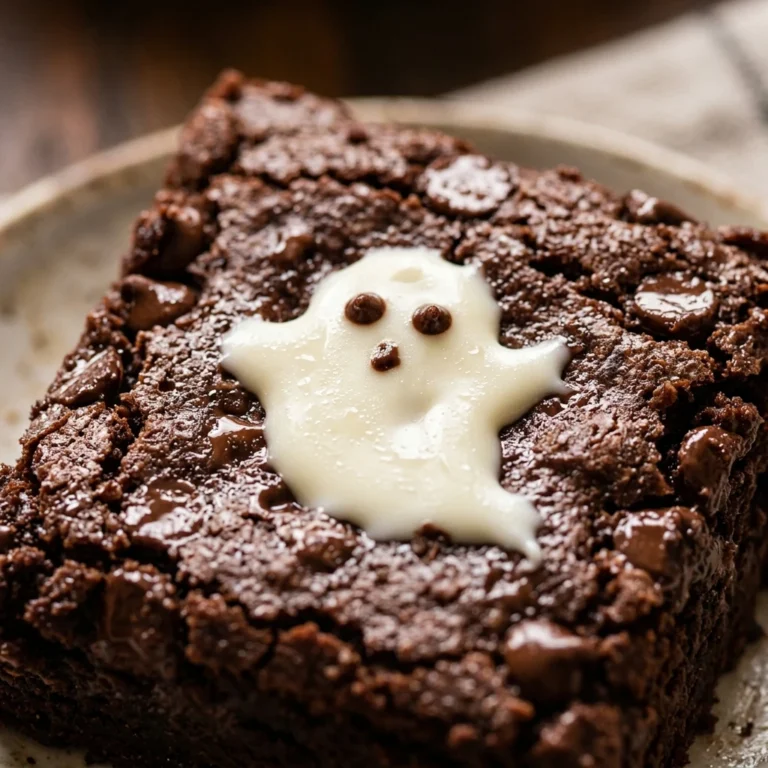 Gluten Free Ghost Brownies - Healthy Halloween Brownies
