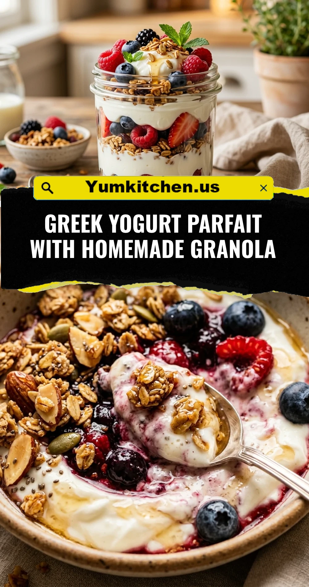 Greek Yogurt Parfait With Homemade Granola