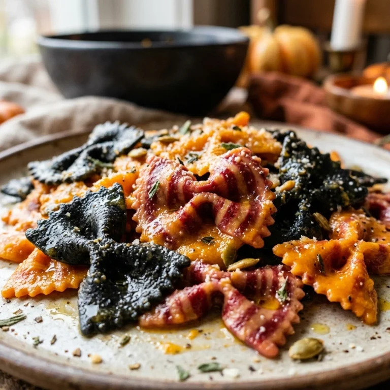 Halloween Appetizers - Farfalatte Black & White Beet Pasta