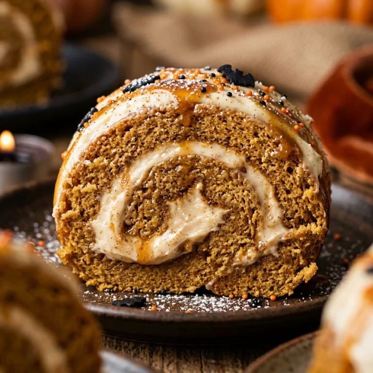 Halloween Birthday Cake - Pumpkin Spice Roll Cake