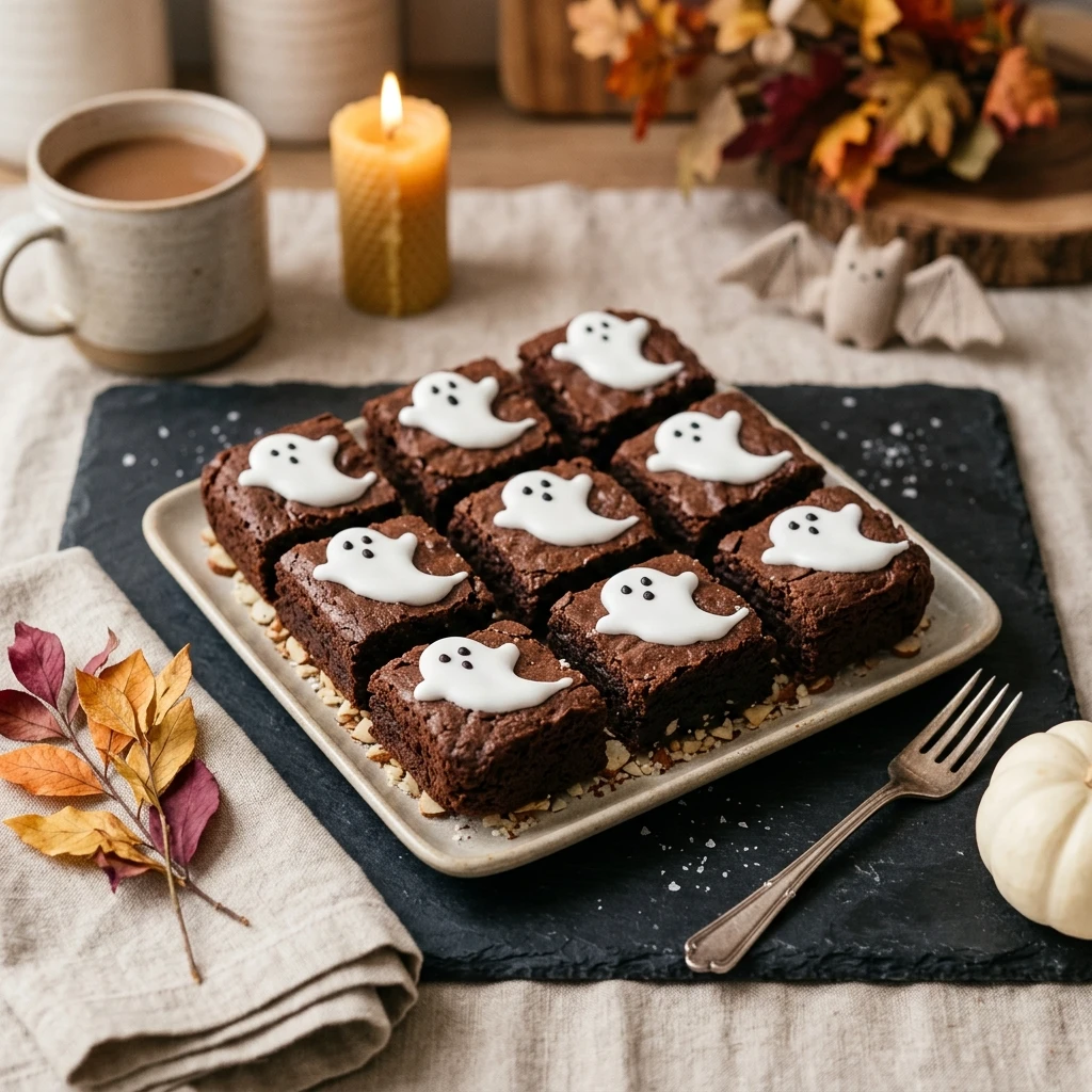 Halloween Birthday Cakes - Ghost Brownies Almond Flour