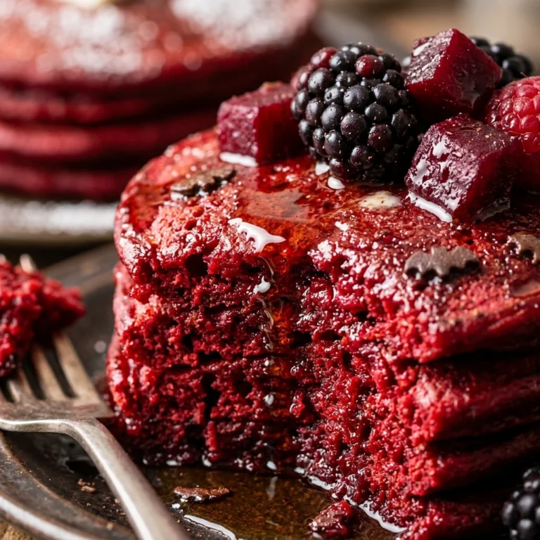 Halloween Breakfast Ideas - Vampire Beet Pancakes
