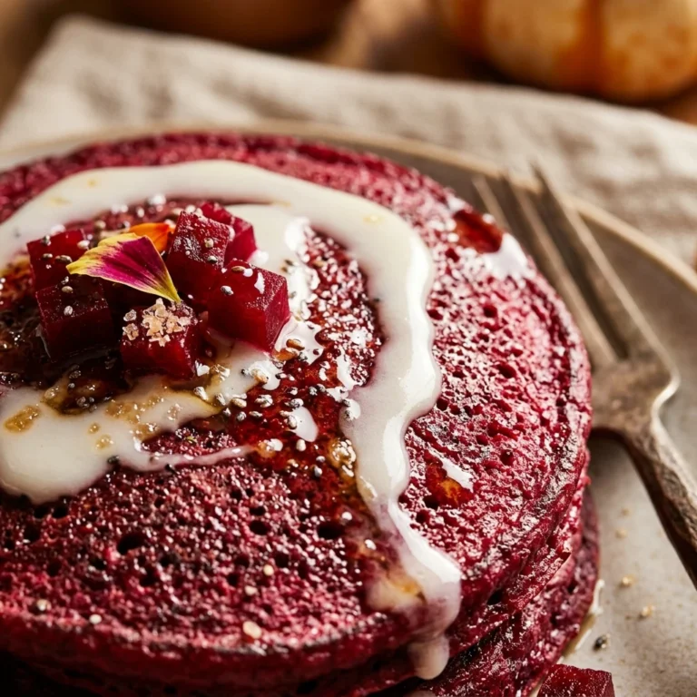 Halloween Breakfast Ideas - Vampire Beet Pancakes