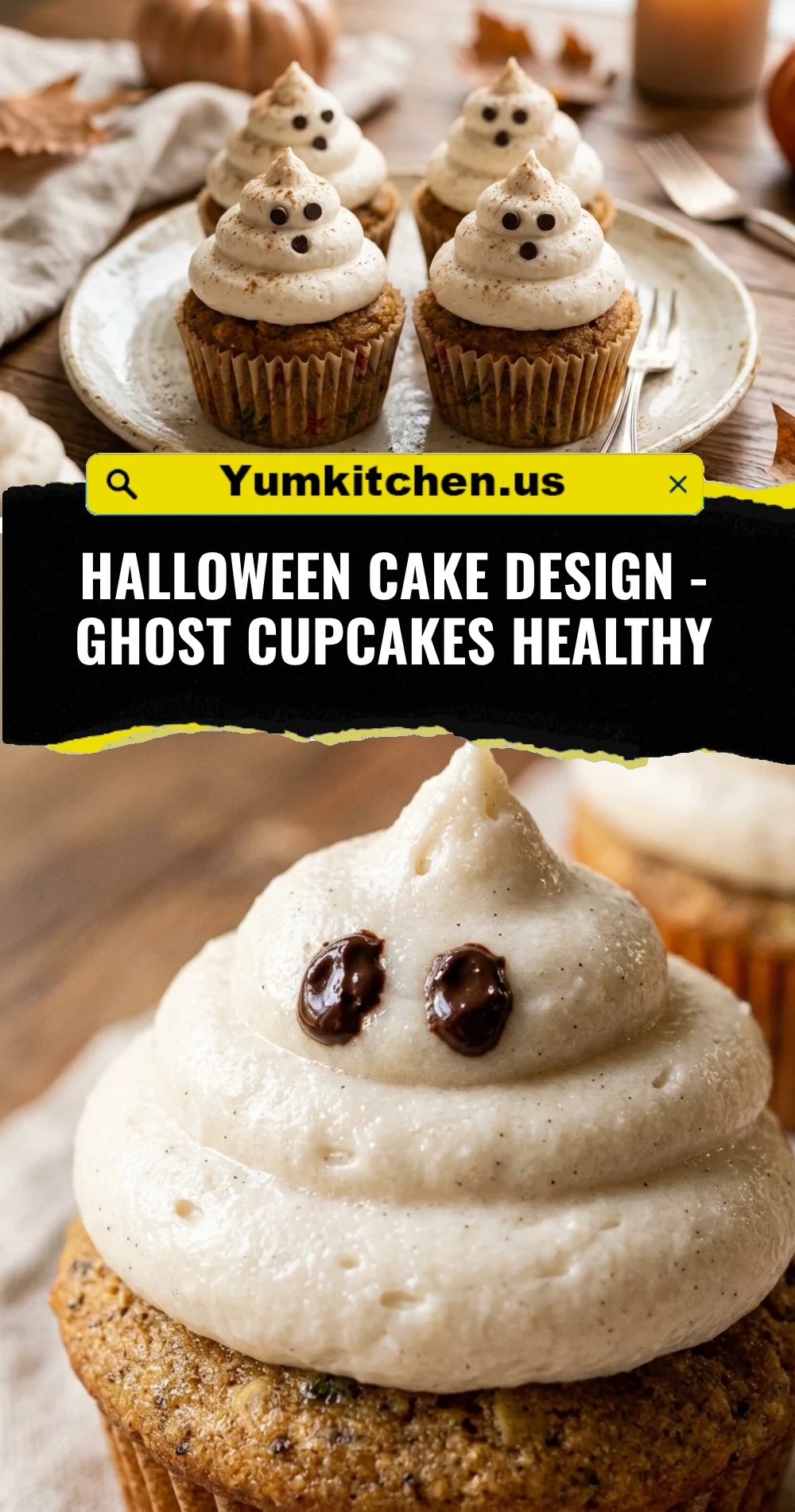 Halloween Cake Design - Ghost Cupcakes Healthy
