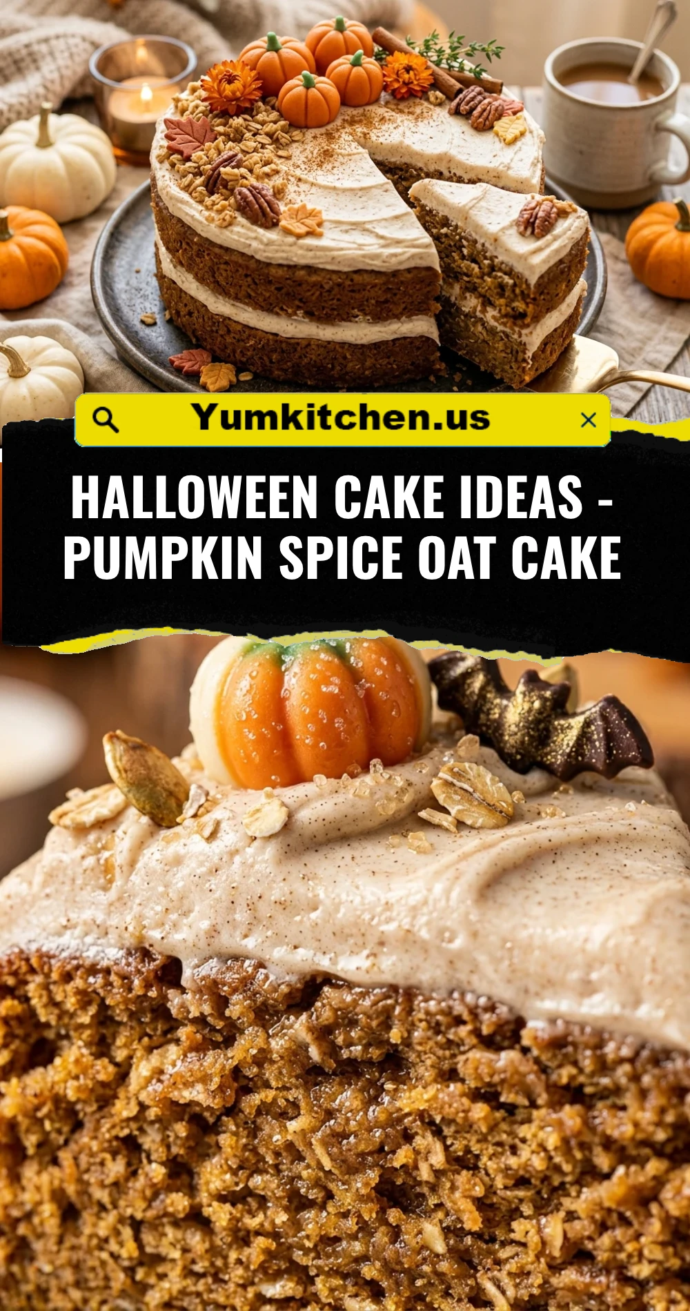 Halloween Cake Ideas - Pumpkin Spice Oat Cake