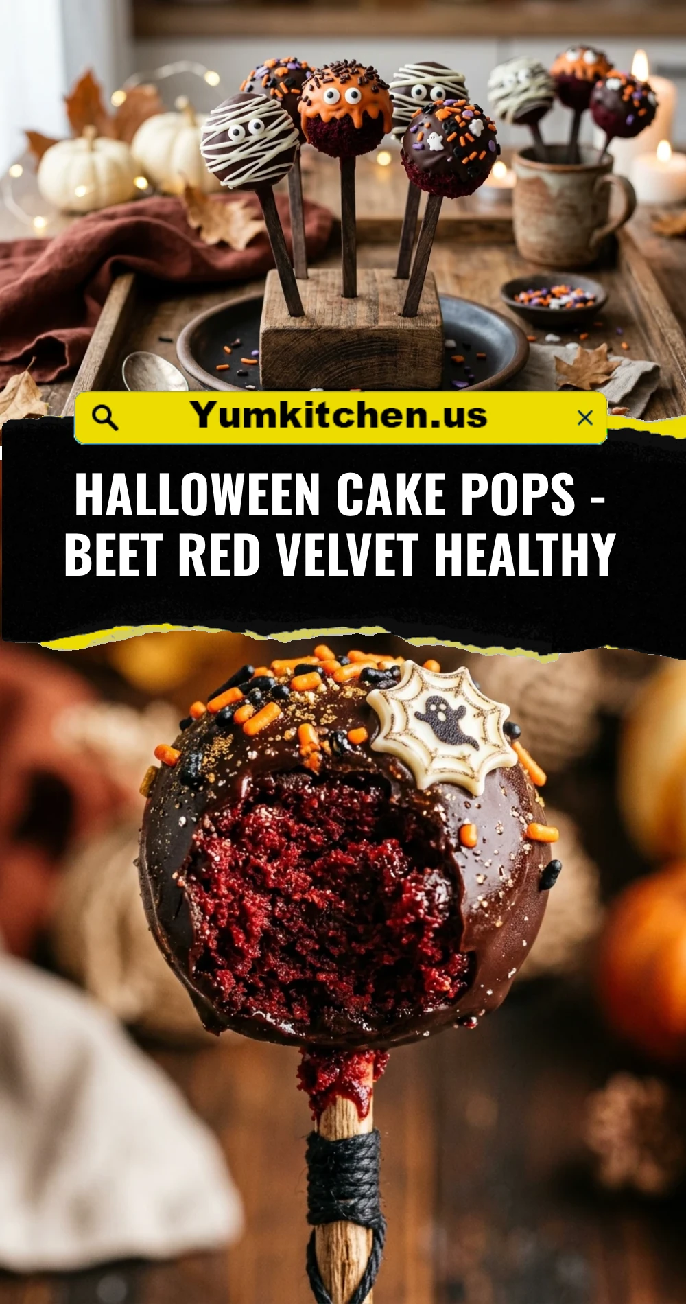 Halloween Cake Pops - Beet Red Velvet Healthy