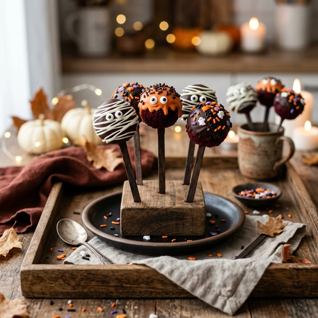 Halloween Cake Pops - Beet Red Velvet Healthy