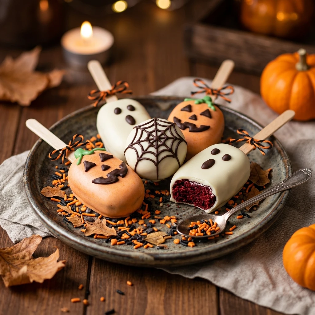 Halloween Cake Pops - Beet Red Velvet Healthy