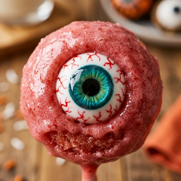 Halloween Cake Pops Easy - Strawberry Eyeball Donuts