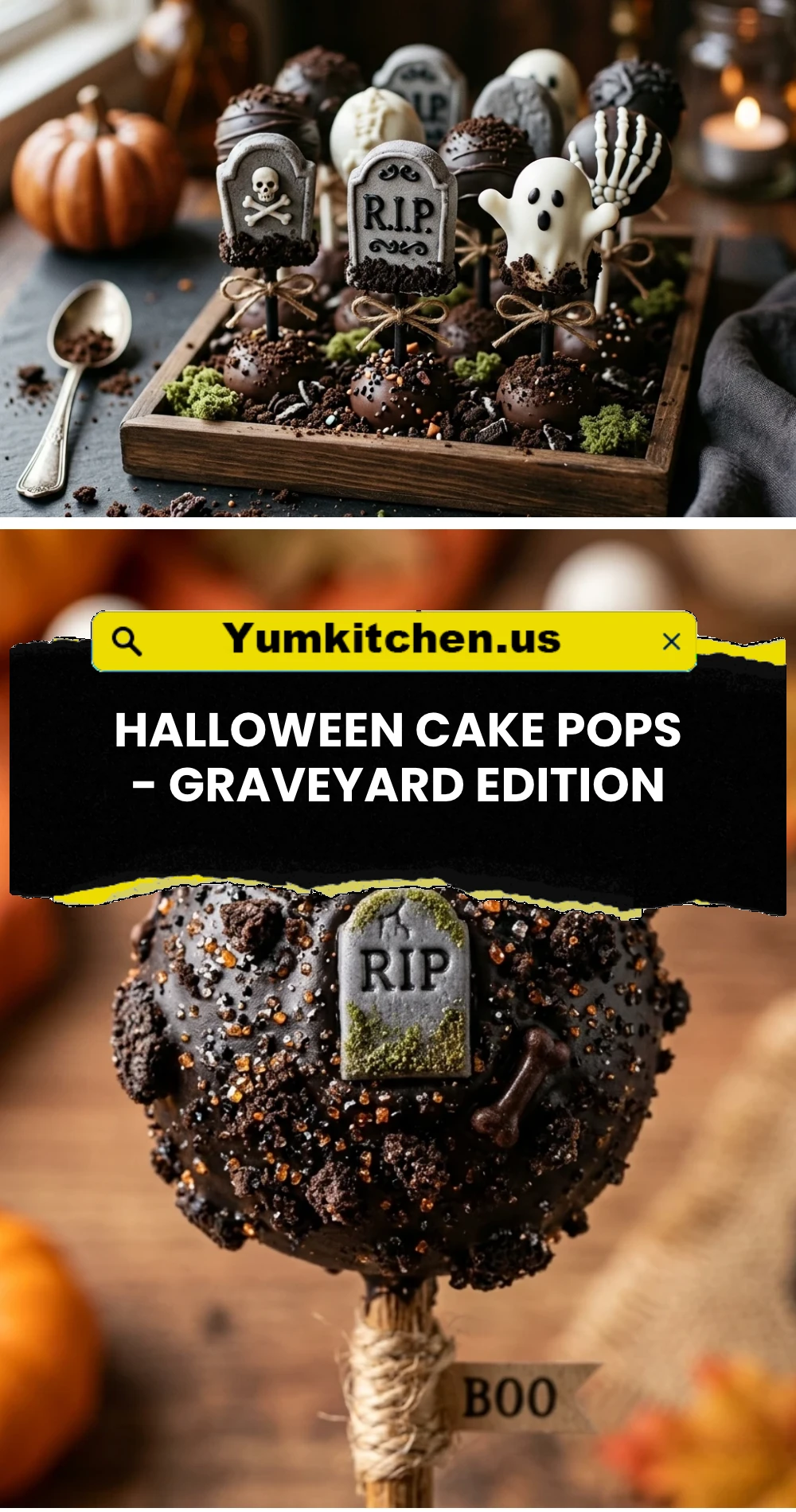 Halloween Cake Pops - Graveyard Edition