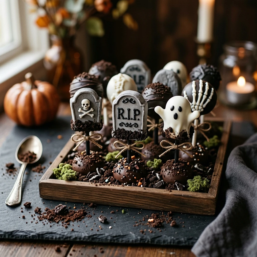 Halloween Cake Pops - Graveyard Edition