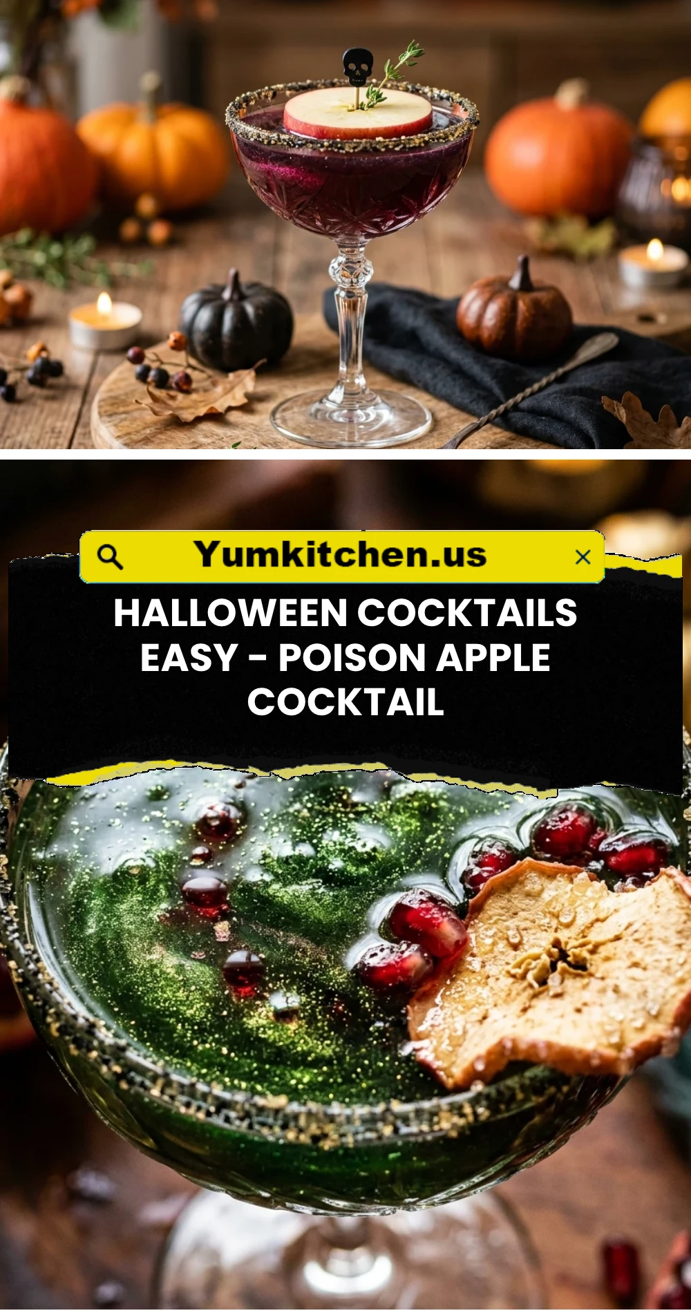 Halloween Cocktails Easy - Poison Apple Cocktail
