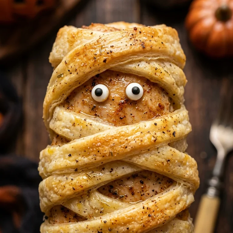 Halloween Dinner Ideas - Mummy Chicken Wraps Quick