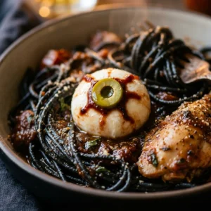 Halloween Dinners – Eyeball Chicken Pasta