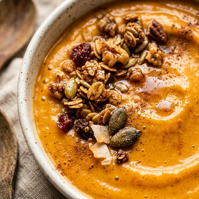 Halloween Drinks Easy - Healthy Pumpkin Spice Smoothie Bowl