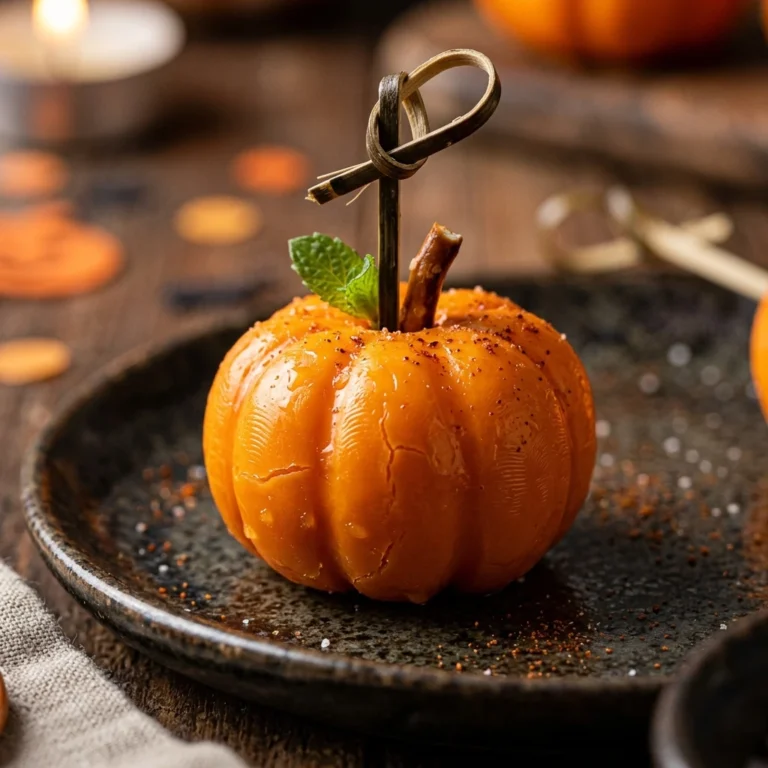 Halloween Finger Foods for Parties - Babybel Pumpkin Skewers
