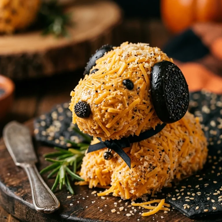 Halloween Party Food Ideas - Snoopy Pumpkin Cheese Ball