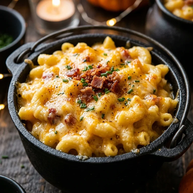 Halloween Potluck Ideas - Cauldron Mac & Cheese