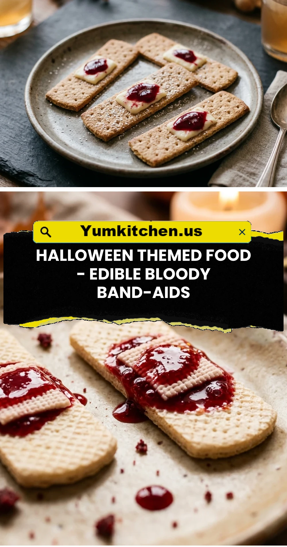 Halloween Themed Food - Edible Bloody Band-Aids