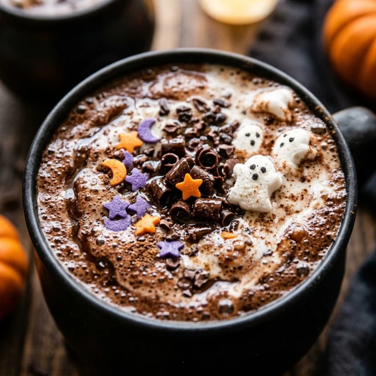 Healthy Cauldron Hot Chocolate - Oat Milk Halloween Drink