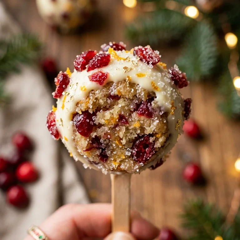 Healthy Cranberry Orange Cake Pops - Christmas Cake Pops