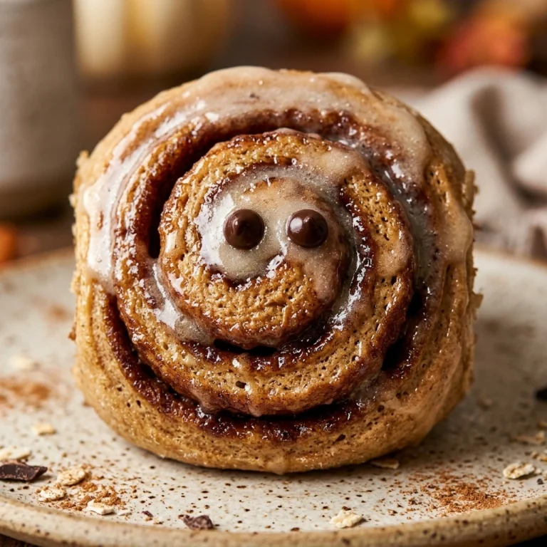 Healthy Ghost Cinnamon Rolls - Low Sugar Halloween Breakfast