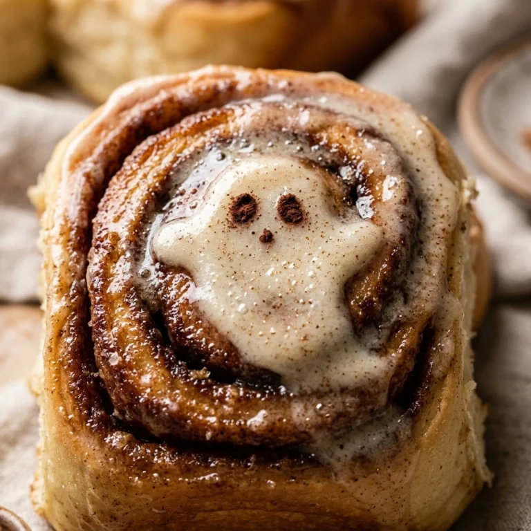 Healthy Ghost Cinnamon Rolls - Low Sugar Halloween Breakfast