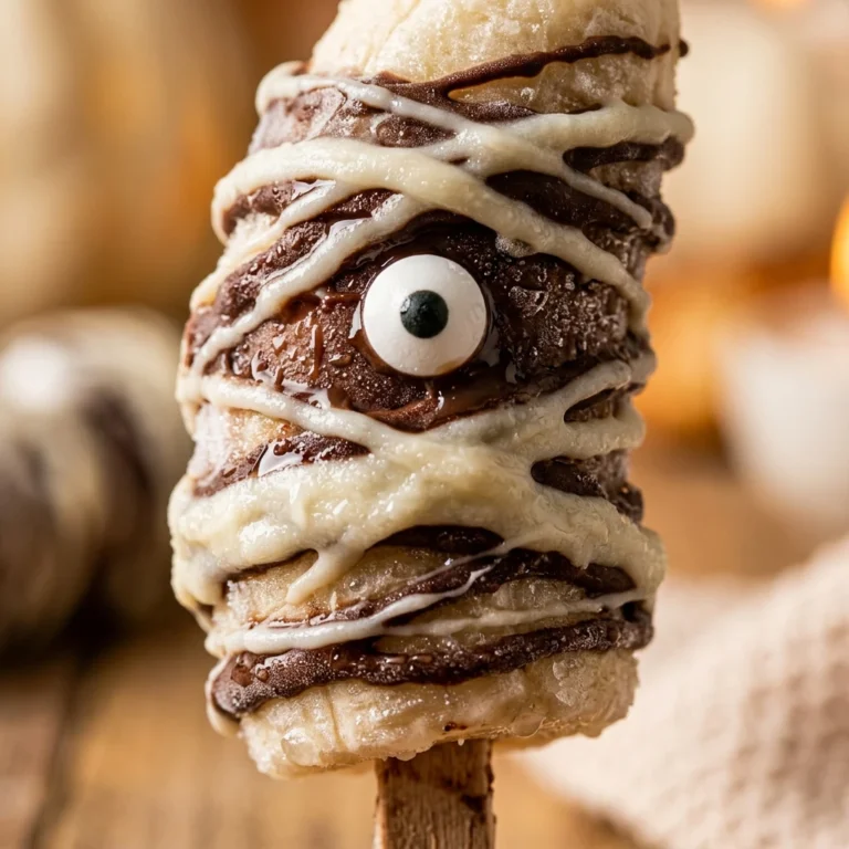 Healthy Mummy Banana Pops - Frozen Halloween Dessert