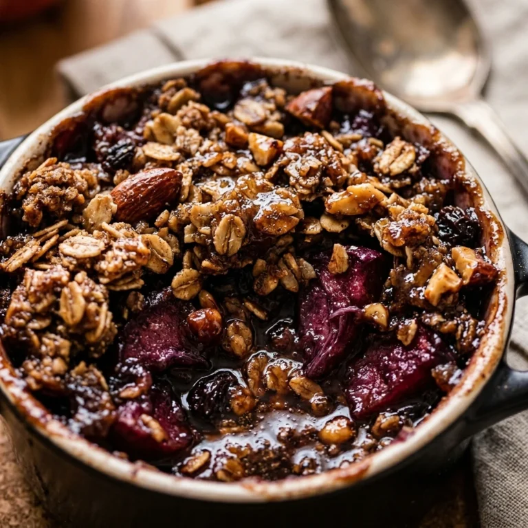 Healthy Poison Apple Oat Crumble - Halloween Dessert Easy