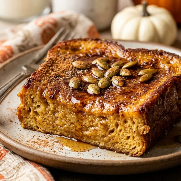 Healthy Pumpkin Spice French Toast - Halloween Breakfast