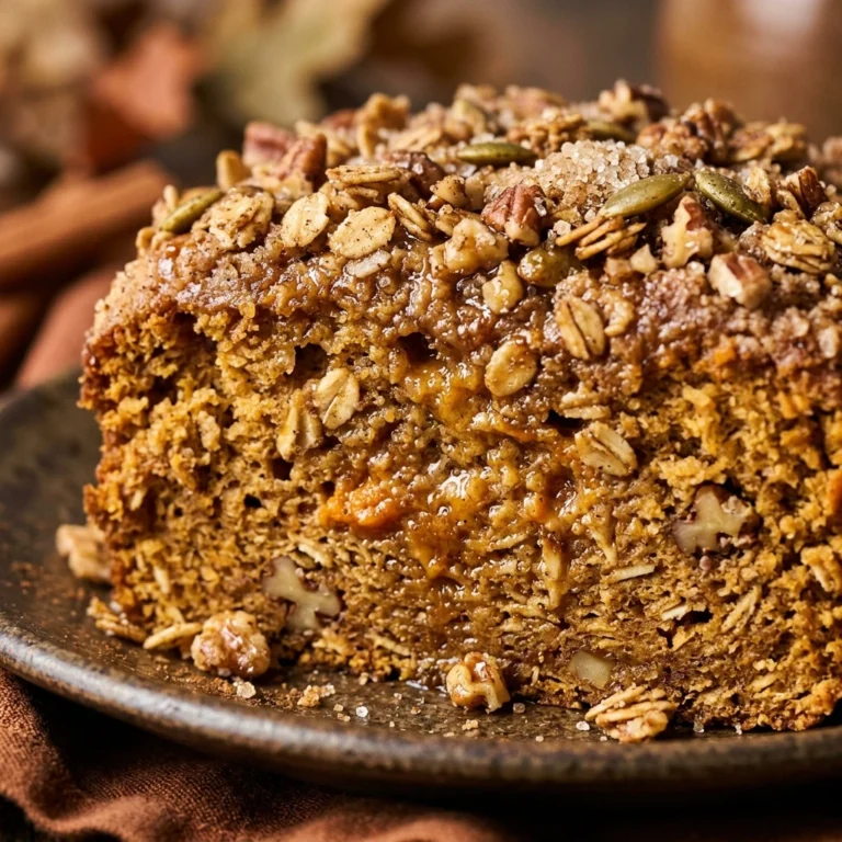 Healthy Pumpkin Spice Oat Cake - Halloween Cake Idea