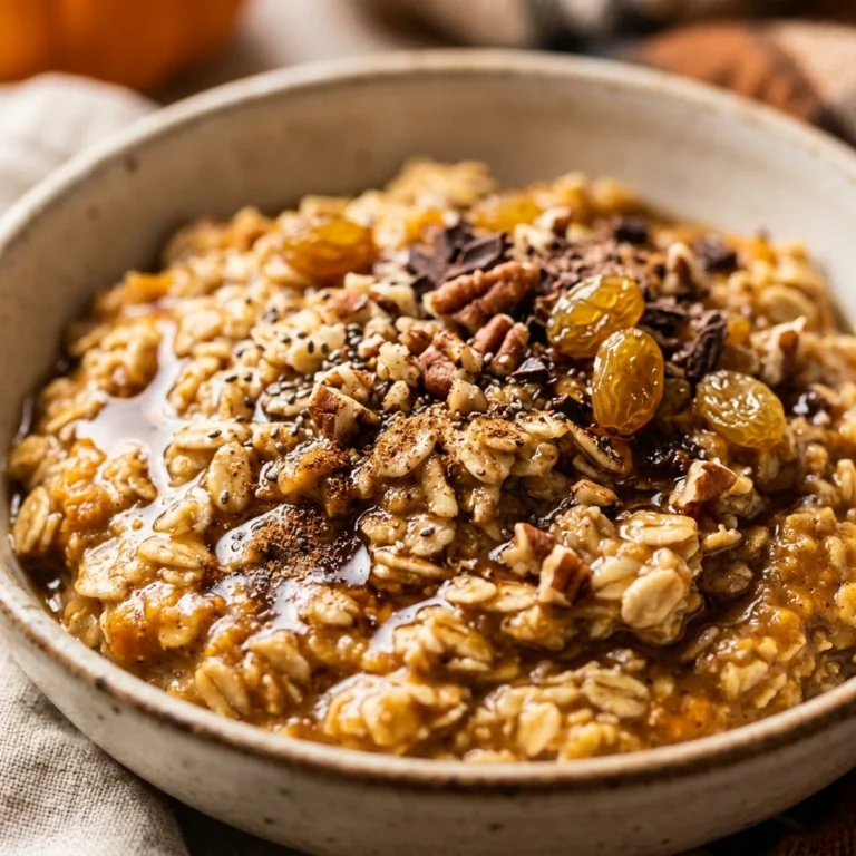 Healthy Pumpkin Spice Overnight Oats - Fall Breakfast